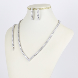 Komplet biżuterii z kryształkami - Xuping - SKO70