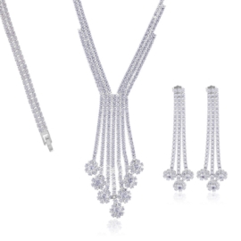 Komplet biżuterii - kryształki - Xuping - SKO79