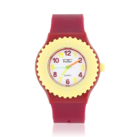 Zegarek dziecięcy silikonowy bordowy Z3362